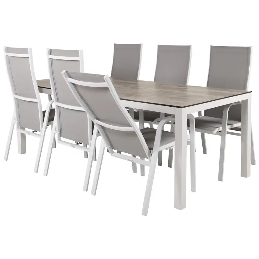 Matgrupp Utomhus Venture Home Lea 205 med 6 Copacabana Trädgårdsstolar