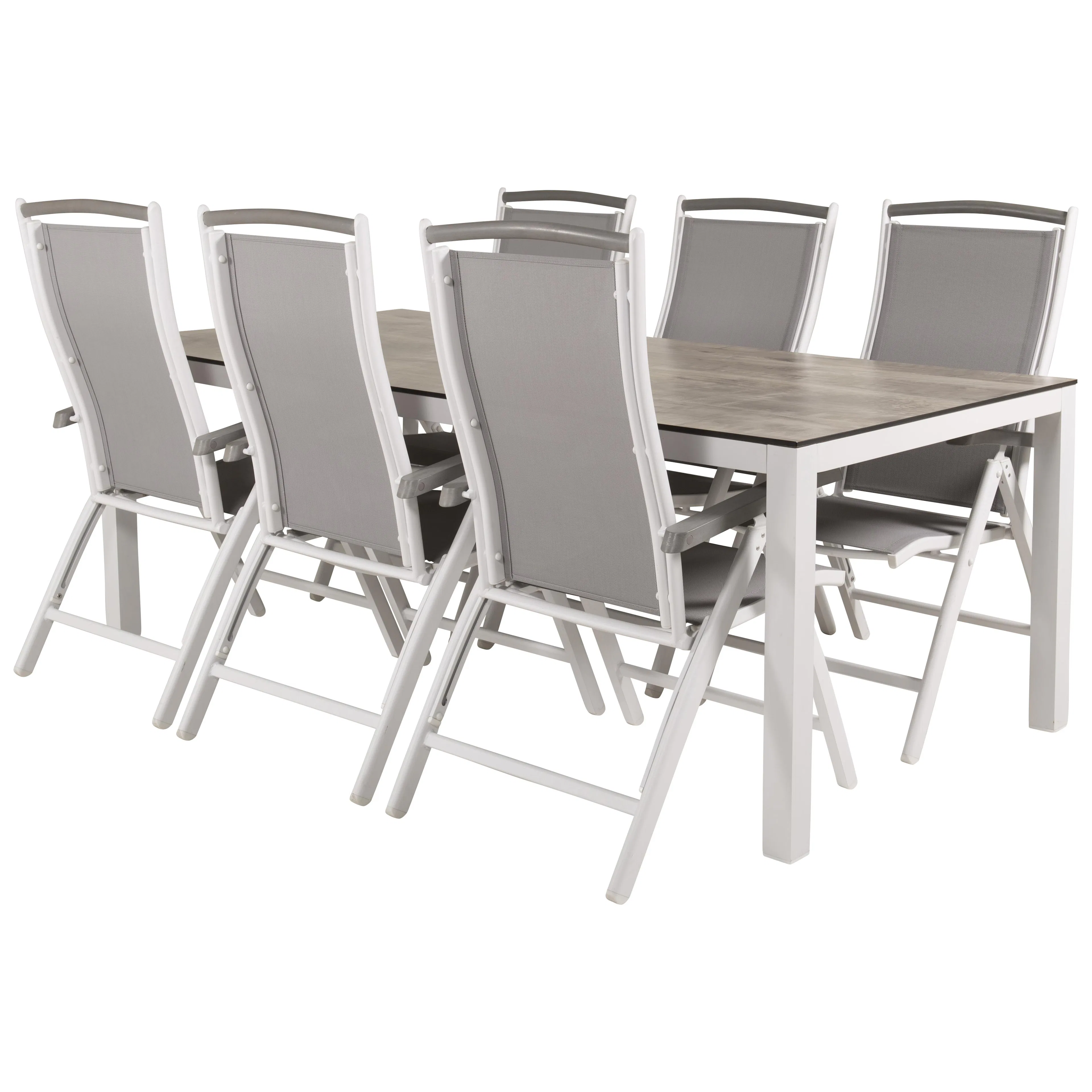 Matgrupp Utomhus Venture Home Lea 205 med 6 Aleyna Trädgårdsstolar