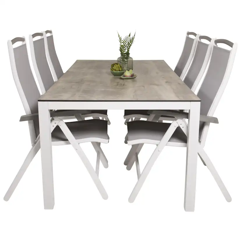 Matgrupp Utomhus Venture Home Lea 205 med 6 Aleyna Trädgårdsstolar