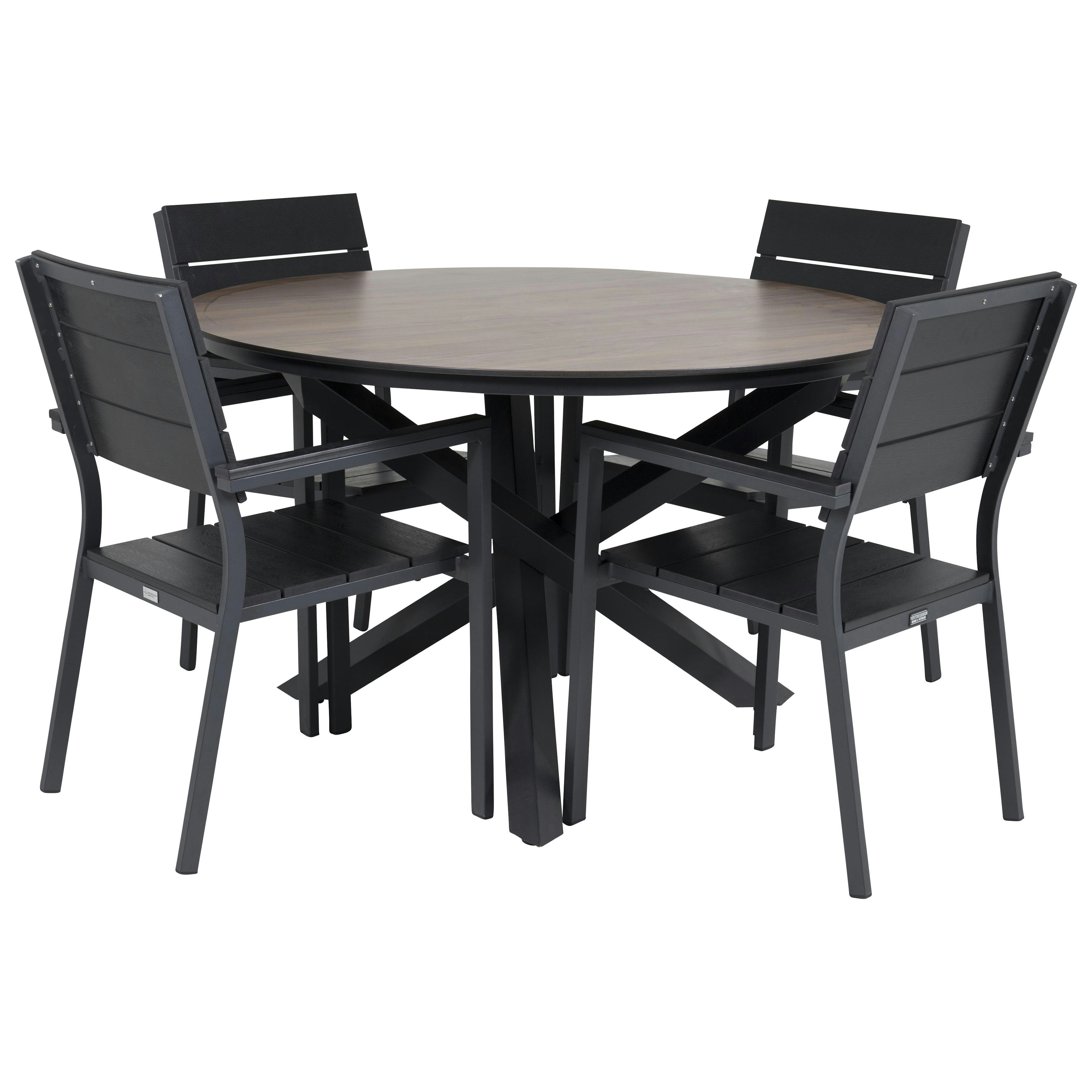 Matgrupp Venture Home Lea Ø 120 med 4 Lova Stolar