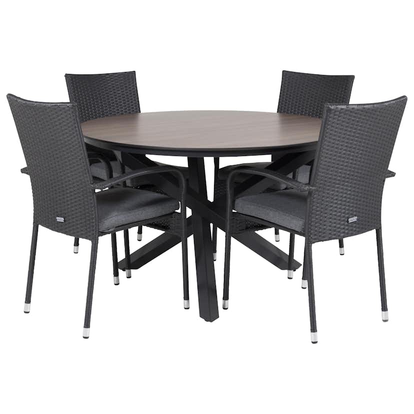 Matgrupp Venture Home Lea Ø 120 med 4 Asta Stolar