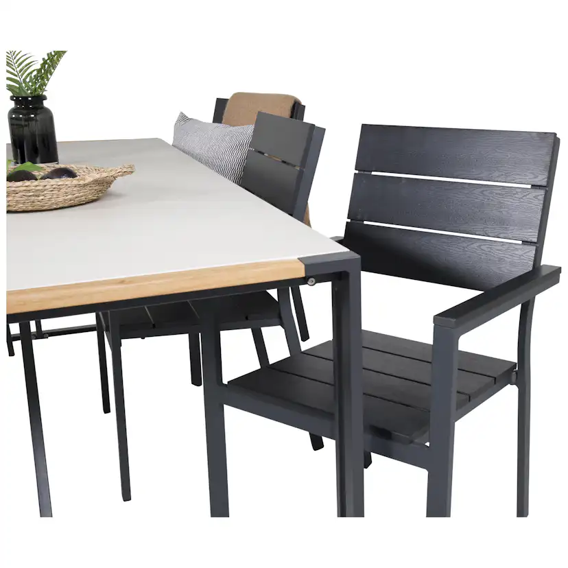 Matgrupp Utomhus Venture Home Tilly 200 med 6 Lova Trädgårdsstolar