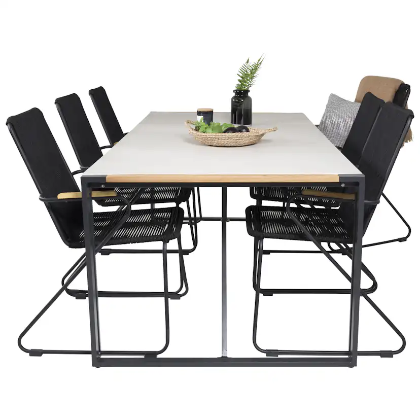 Matgrupp Utomhus Venture Home Tilly 200 med 6 Berfin KarmTrädgårdsstolar