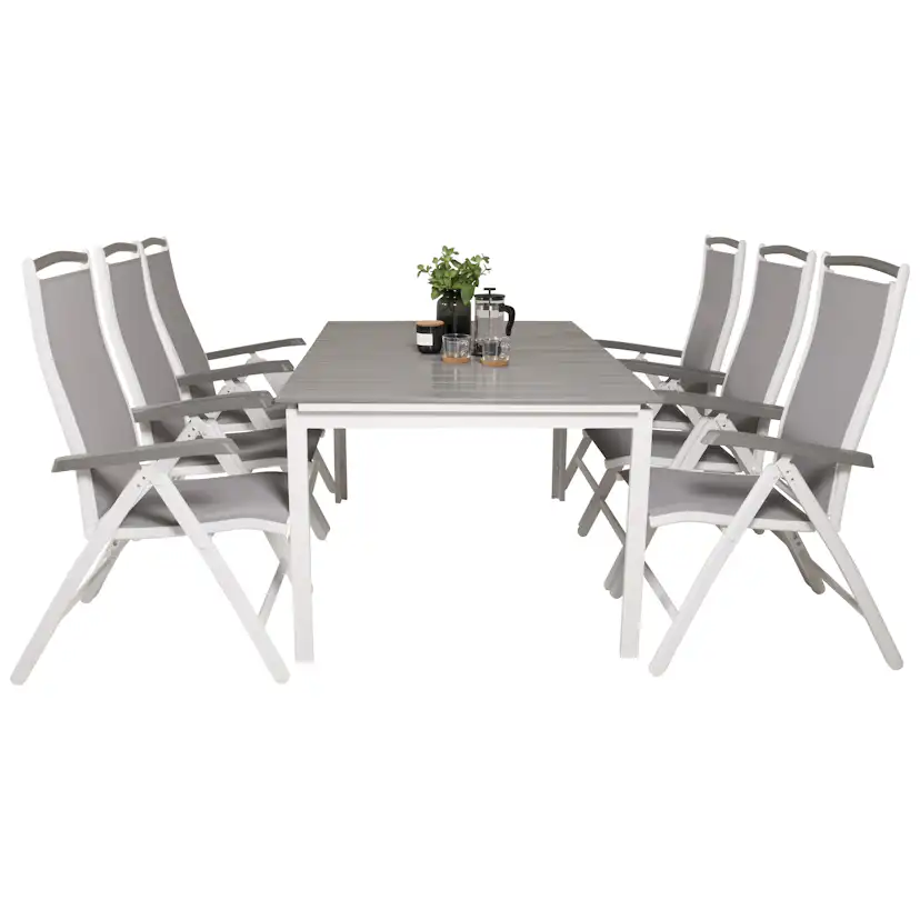 Matgrupp Venture Home Lova 160/240 med 6 Aleyna Stolar