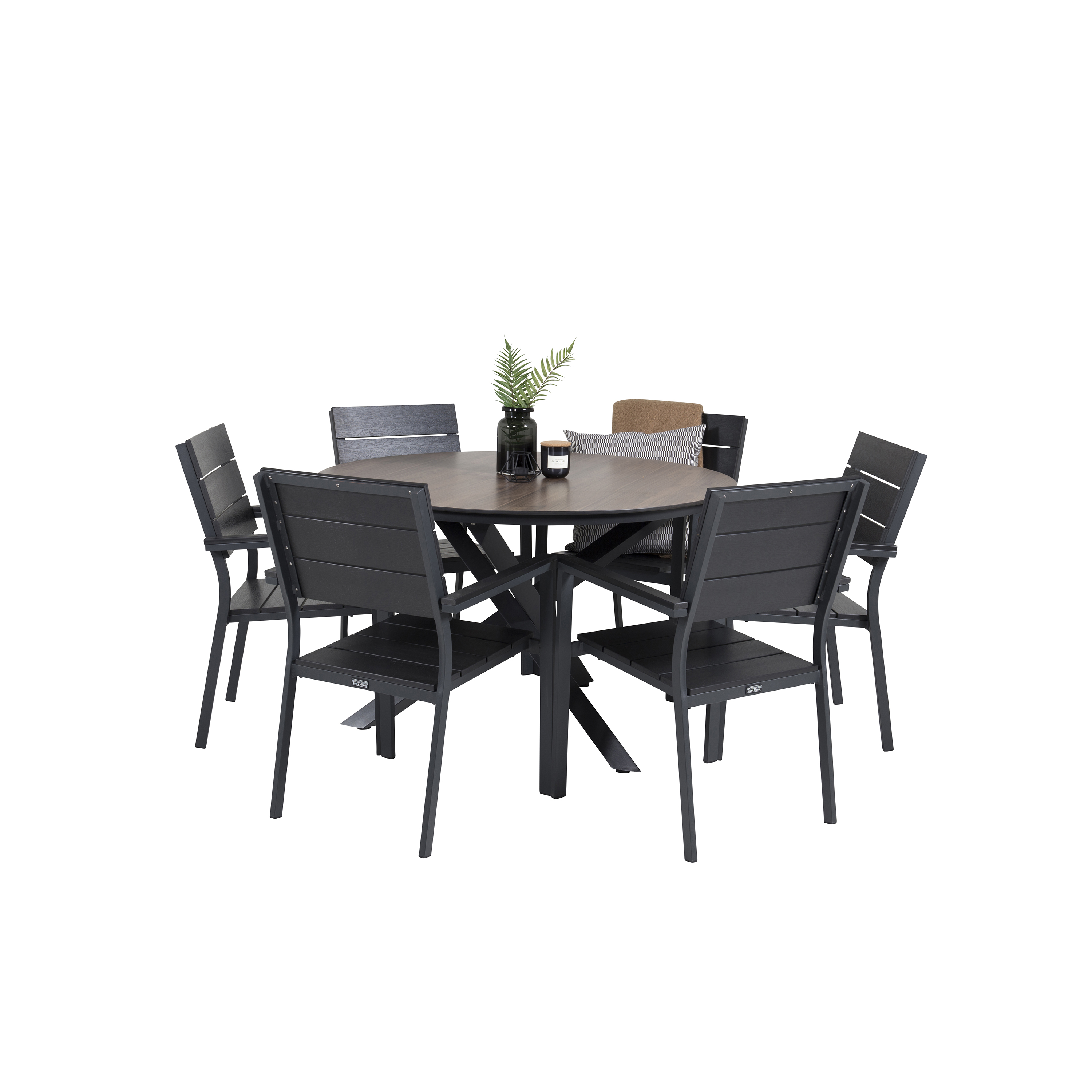 Matgrupp Venture Home Lea Ø 120 med 6 Lova Stolar