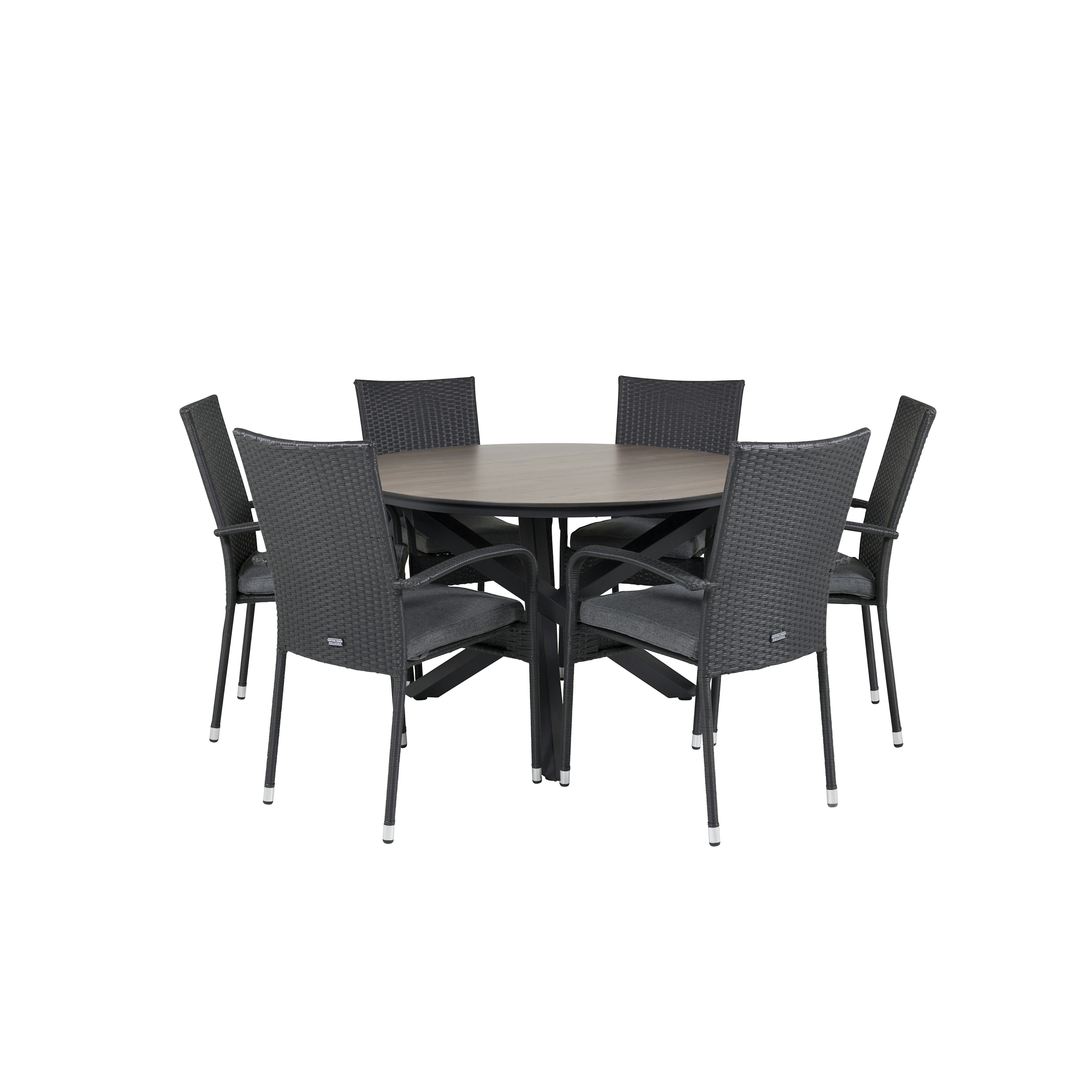 Matgrupp Venture Home Lea Ø 120 med 6 Asta Stolar