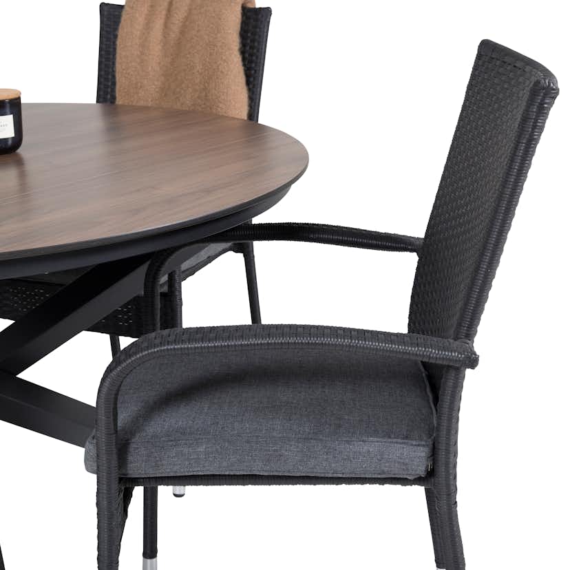 Matgrupp Venture Home Lea Ø 120 med 6 Asta Stolar