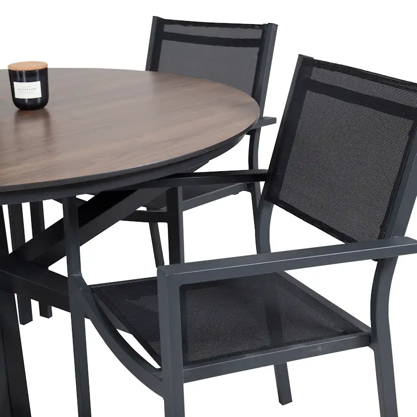 Matgrupp Venture Home Lea Ø 120 med 6 Copacabana Matstolar