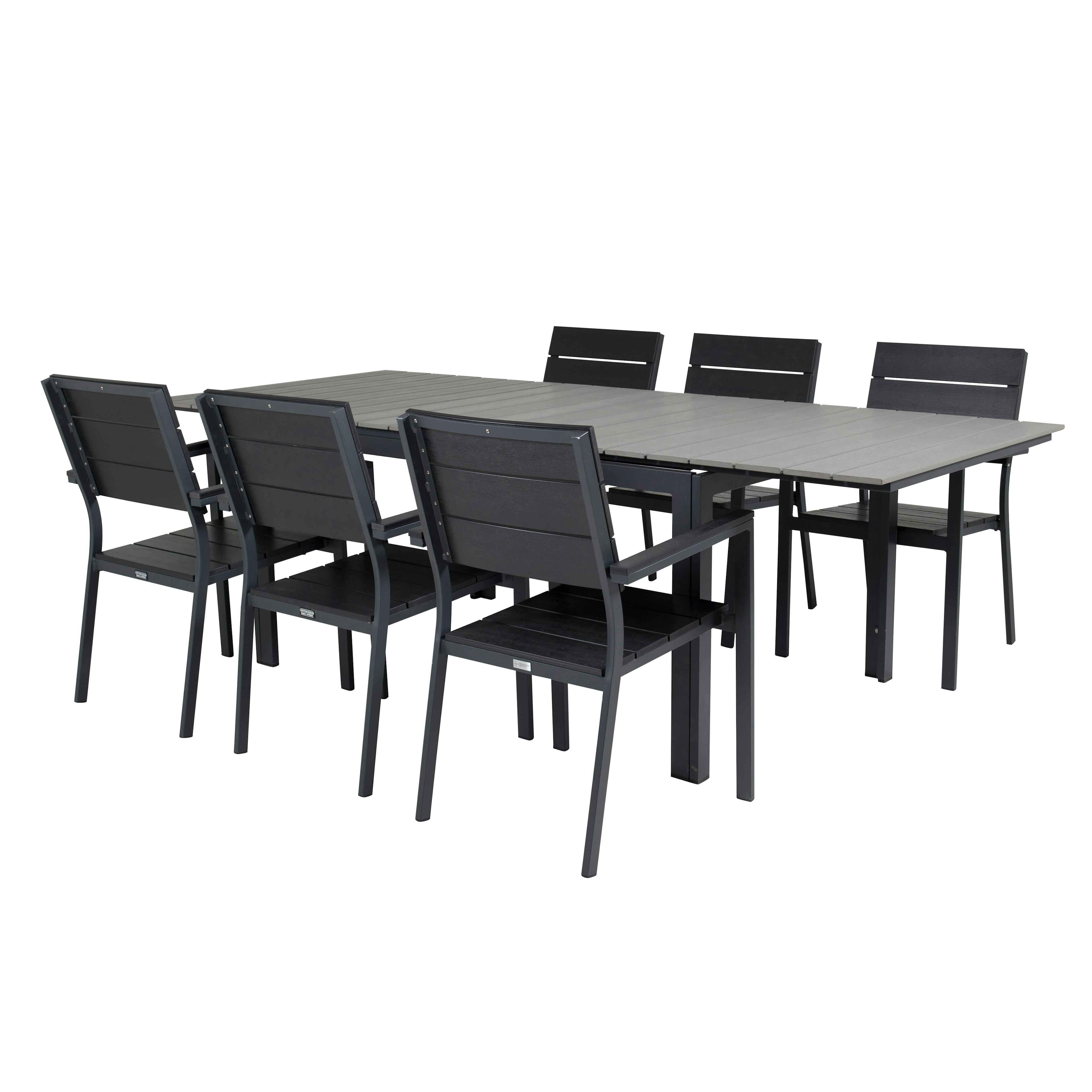 Matgrupp Venture Home Lova 160/240 med 6 Lova Stolar