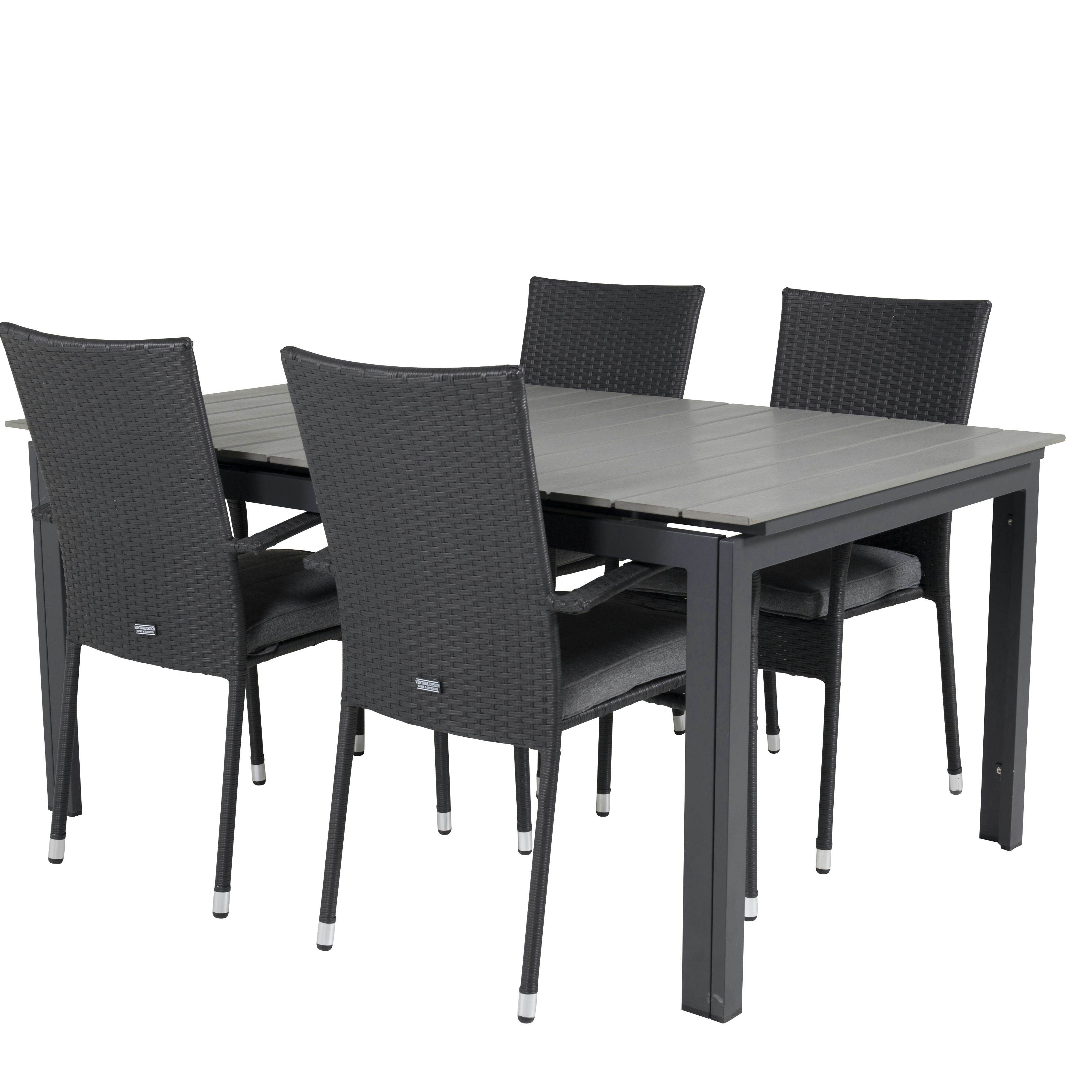 Matgrupp Venture Home Lova 160/240 med 4 Asta Stolar