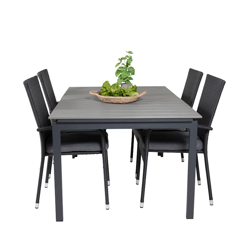 Matgrupp Venture Home Lova 160/240 med 4 Asta Stolar