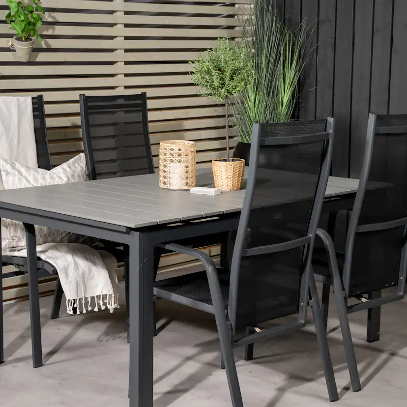 Matgrupp Venture Home Lova 160/240 med 4 Copacabana Stolar