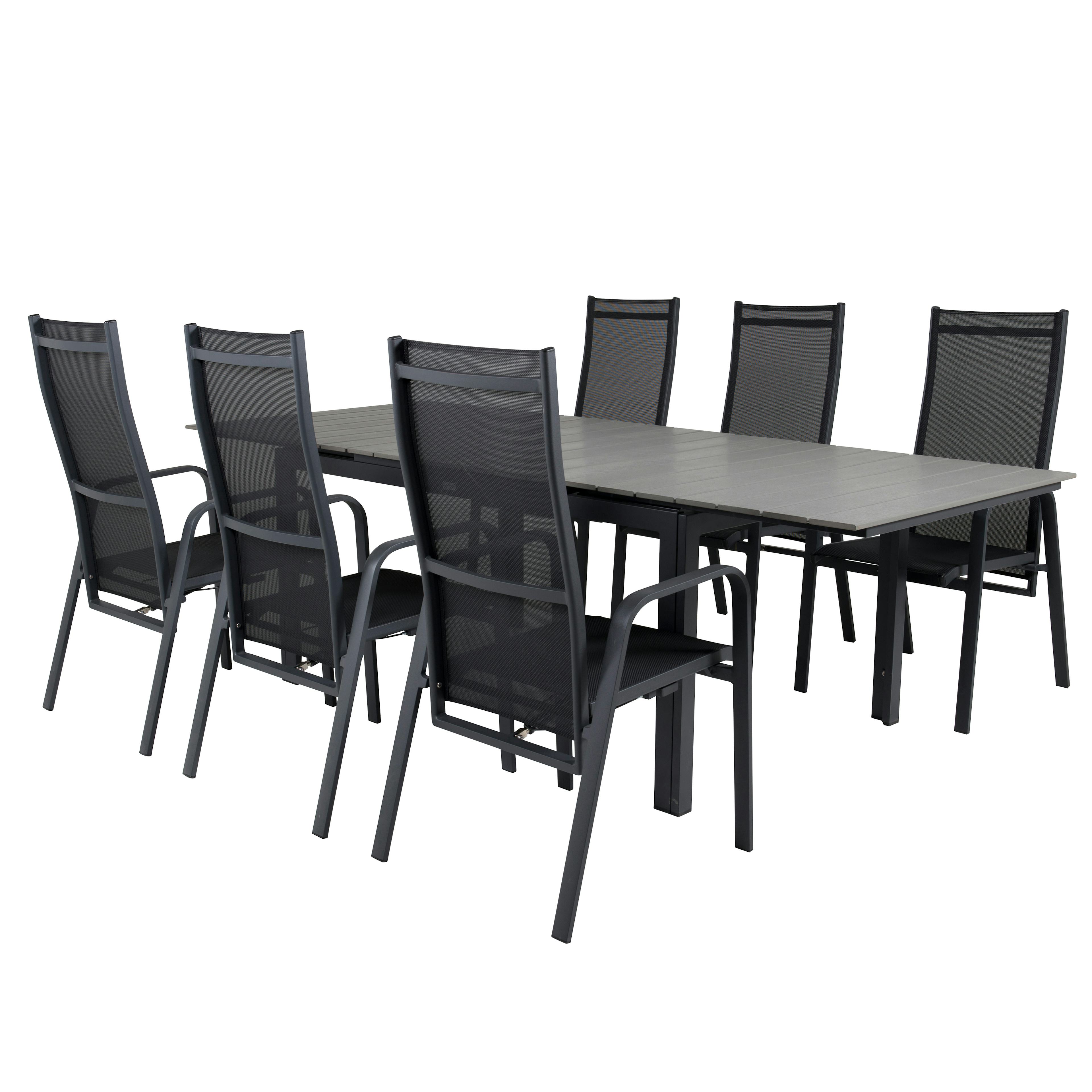 Matgrupp Venture Home Lova 160/240 med 6 Copacabana Stolar