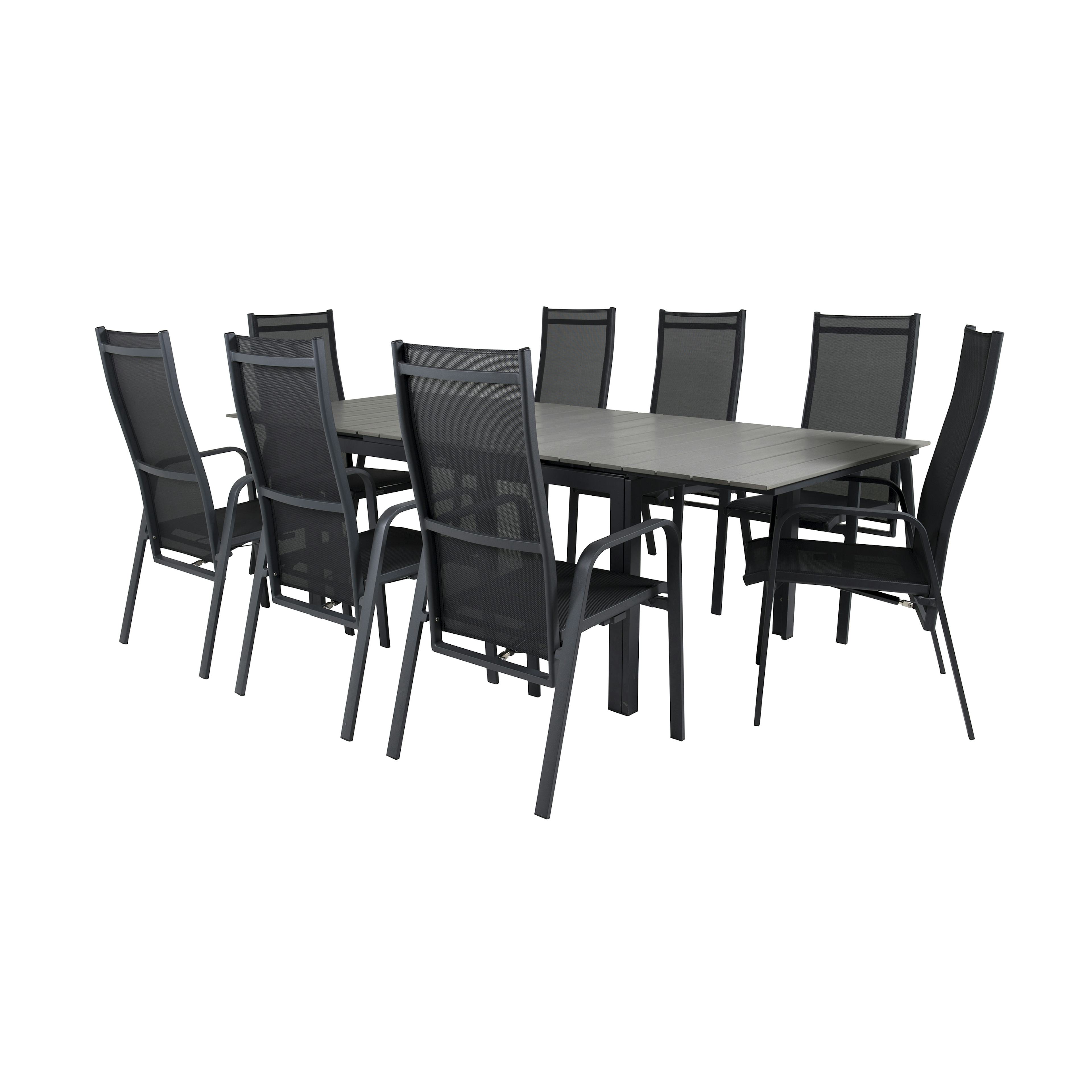 Matgrupp Venture Home Lova 160/240 med 8 Copacabana Stolar