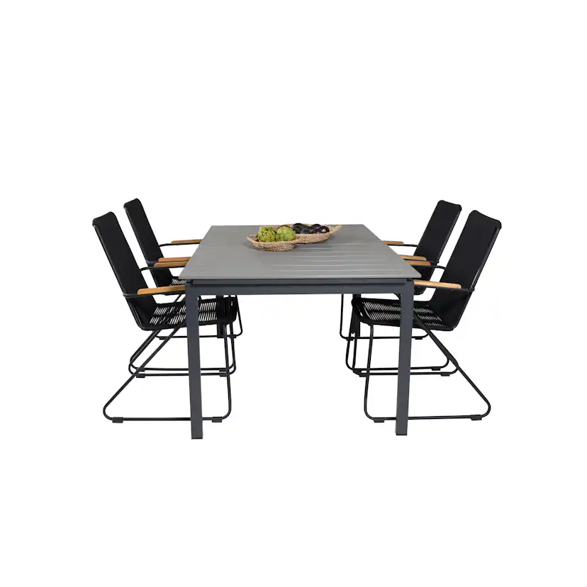 Matgrupp Venture Home Lova 160/240 med 4 Berfin Karmstolar