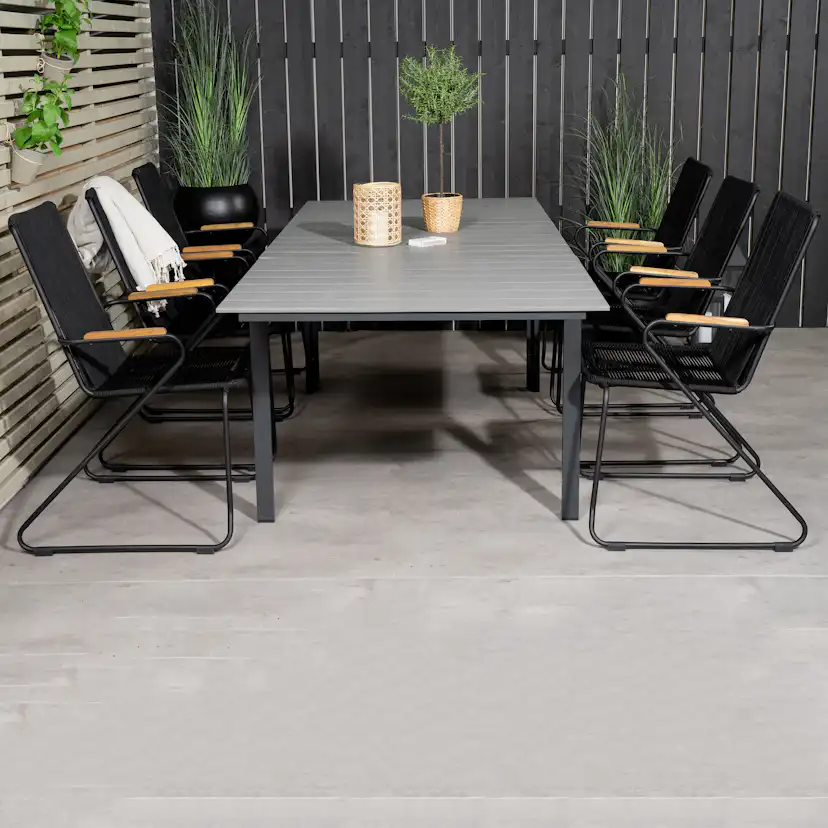 Matgrupp Venture Home Lova 160/240 med 6 Berfin Karmstolar