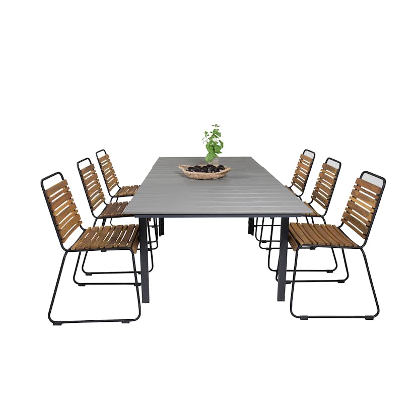 Matgrupp Venture Home Lova 160/240 med 6 Berfin Matstolar