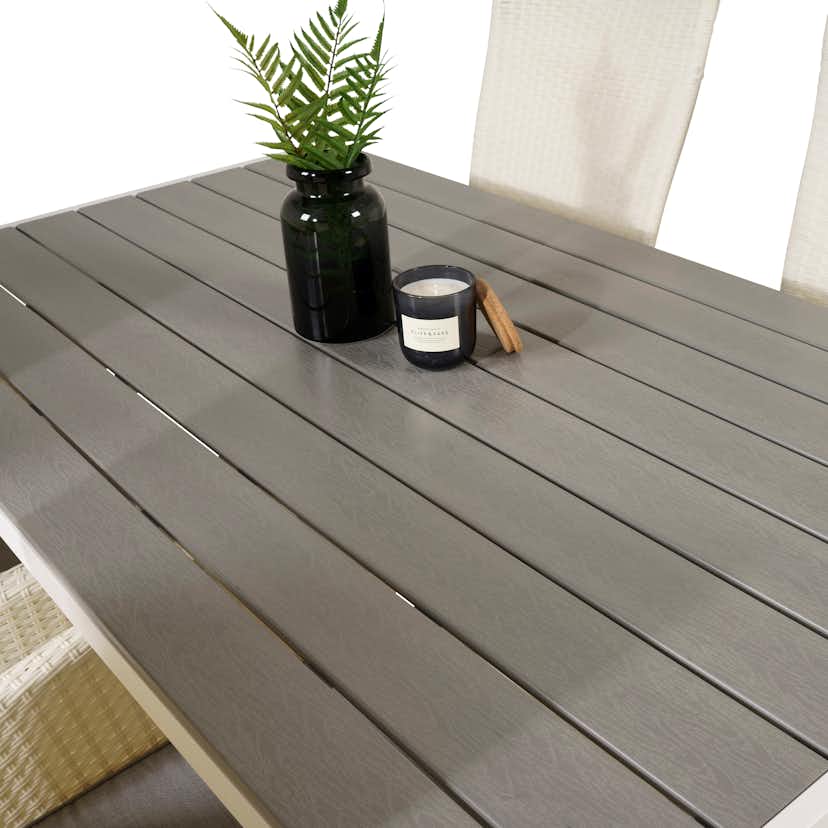 Matgrupp Utomhus Venture Home Bront 150 med 4 Pishi Trädgårdsstolar