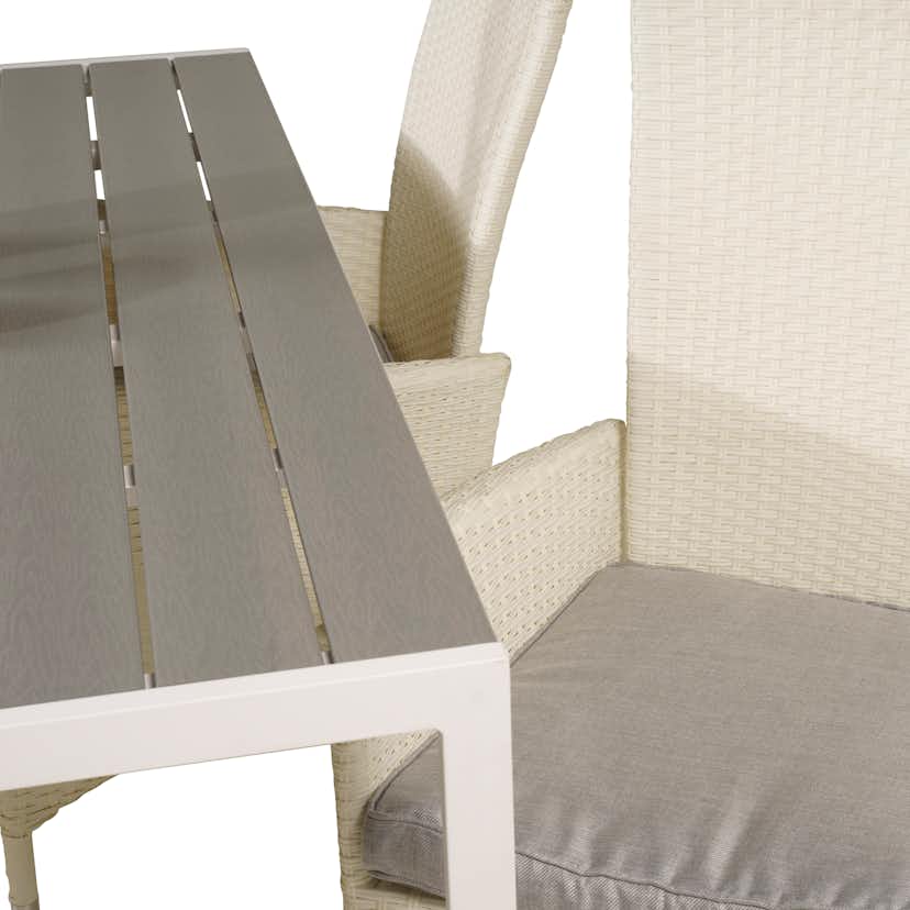 Matgrupp Utomhus Venture Home Bront 150 med 4 Pishi Trädgårdsstolar