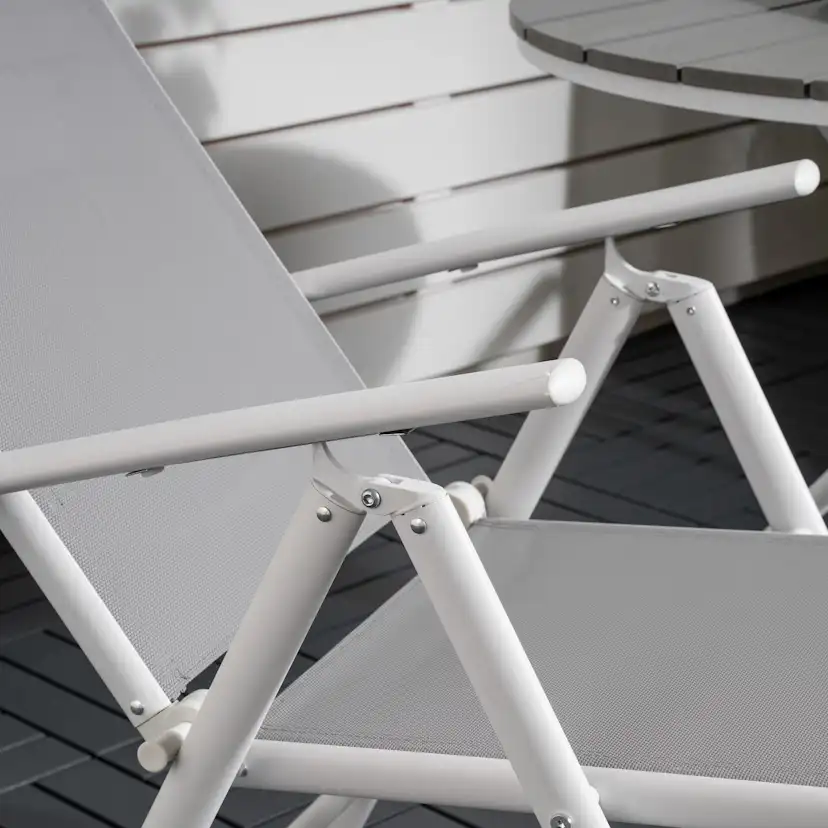 Cafégrupp Venture Home Pincy Ø 90 med 2 Bront Trädgårdsstolar Utomhus