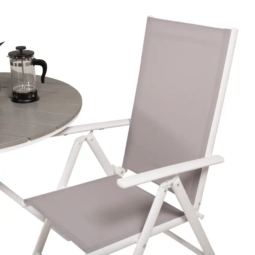 Cafégrupp Venture Home Pincy Ø 90 med 2 Bront Trädgårdsstolar Utomhus