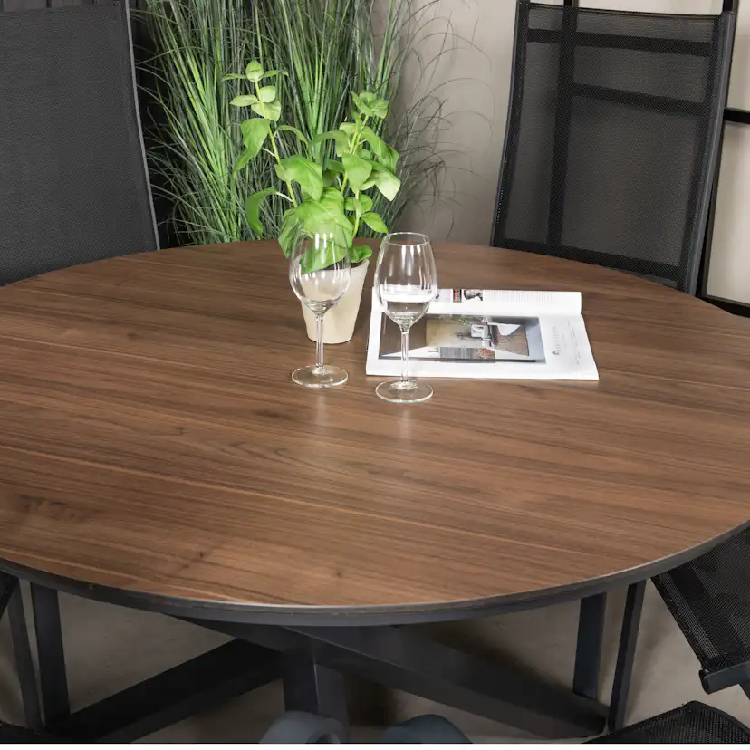 Matgrupp Venture Home Lea Ø 120 med 6 Copacabana Stolar