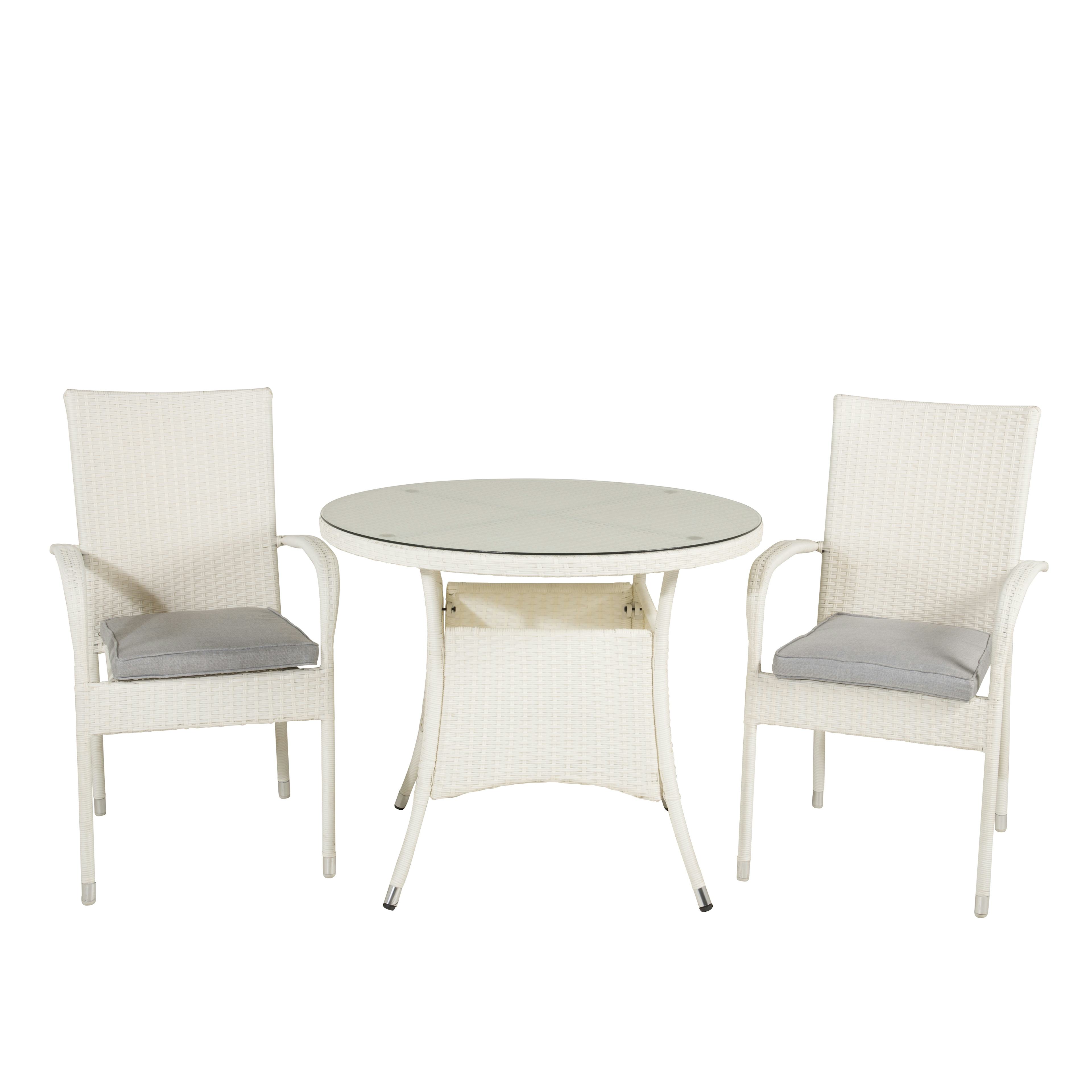 Matgrupp Venture Home Virda Ø 90 med 2 Asta Stolar