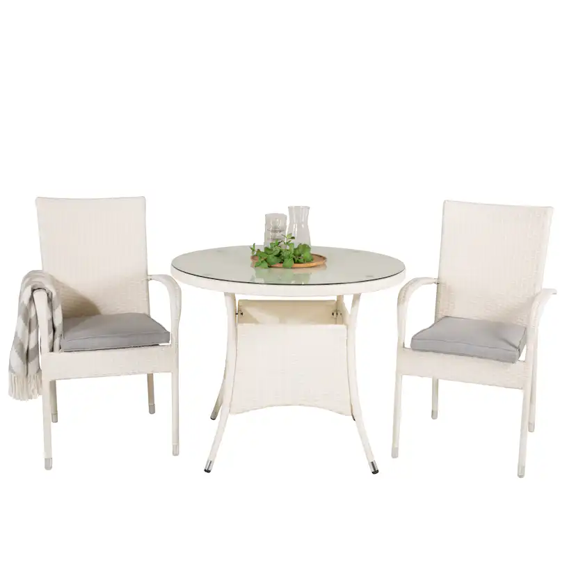 Matgrupp Venture Home Virda Ø 90 med 2 Asta Stolar