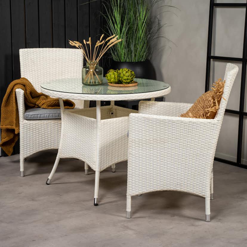 Matgrupp Venture Home Virda Ø 90 med 2 Milwa Stolar