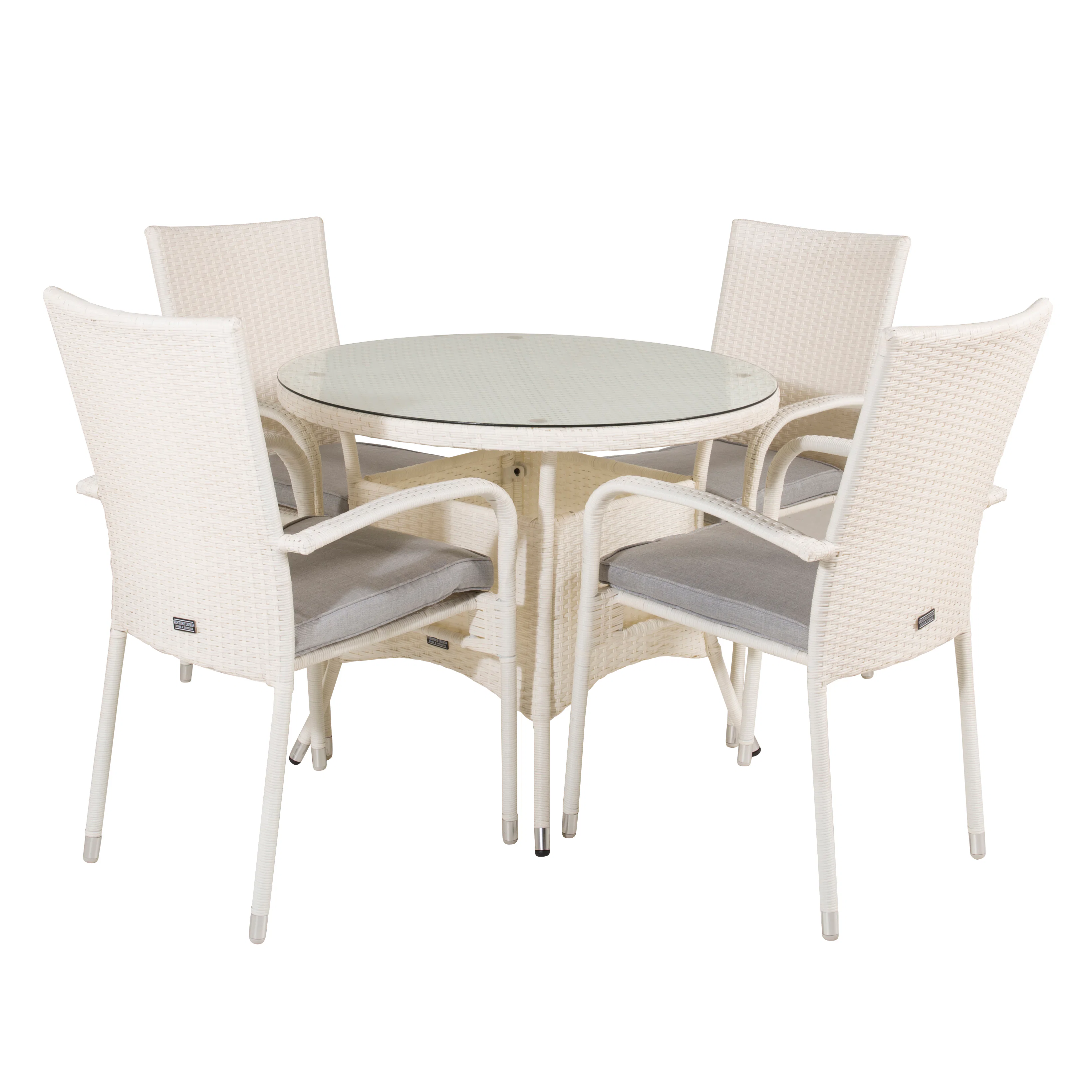 Matgrupp Venture Home Virda Ø 90 med 4 Asta Stolar