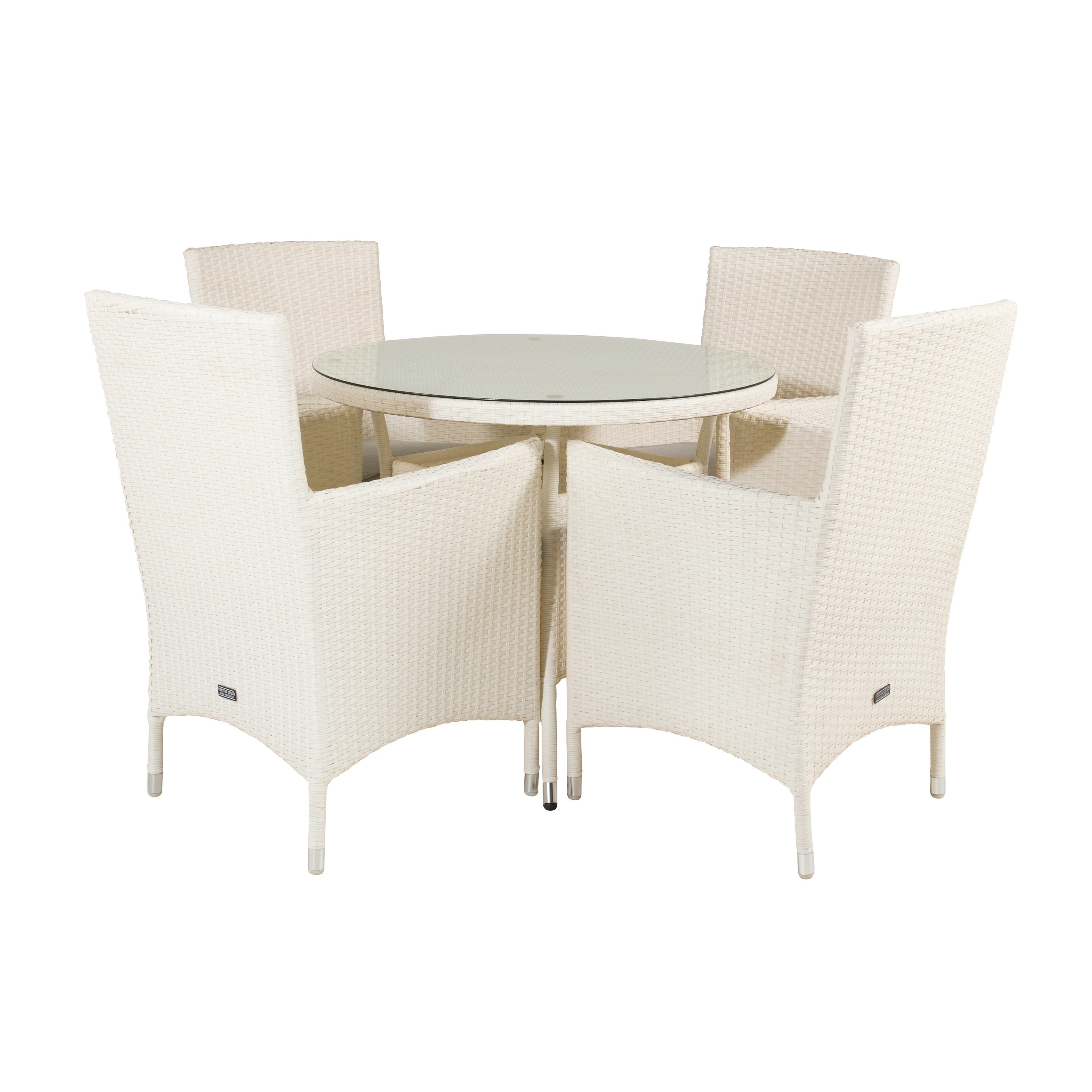 Matgrupp Venture Home Virda Ø 90 med 4 Milwa Stolar