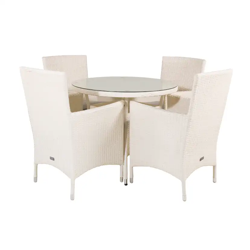 Matgrupp Venture Home Virda Ø 90 med 4 Milwa Stolar