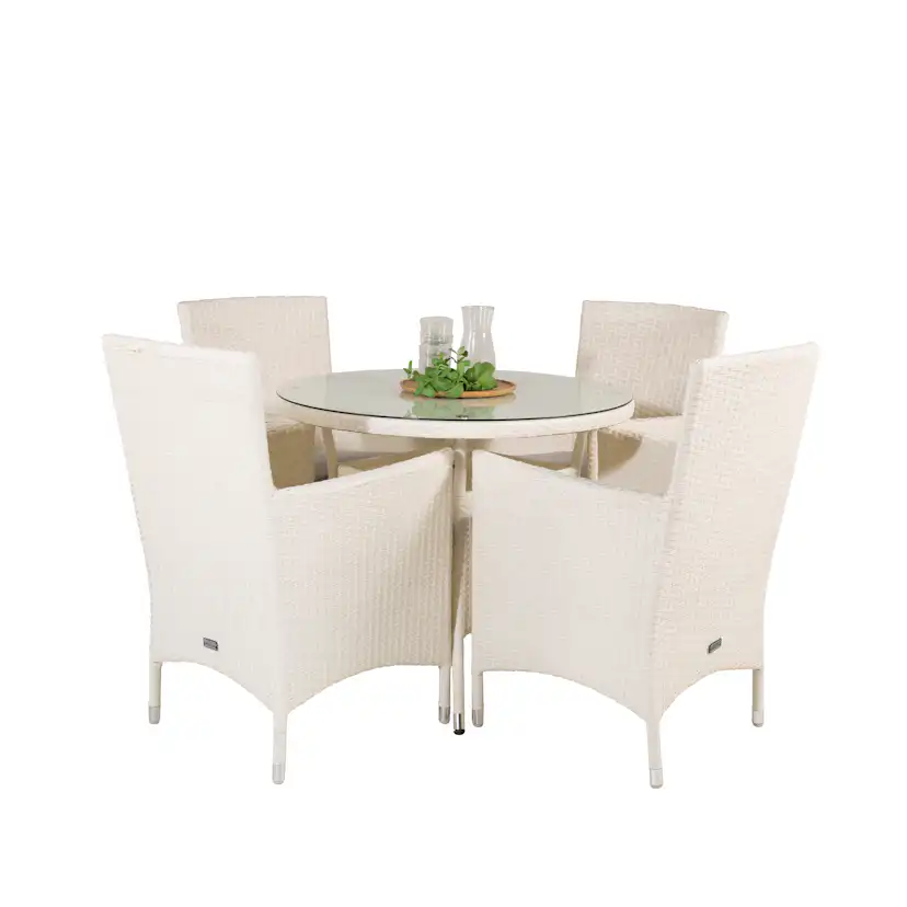 Matgrupp Venture Home Virda Ø 90 med 4 Milwa Stolar