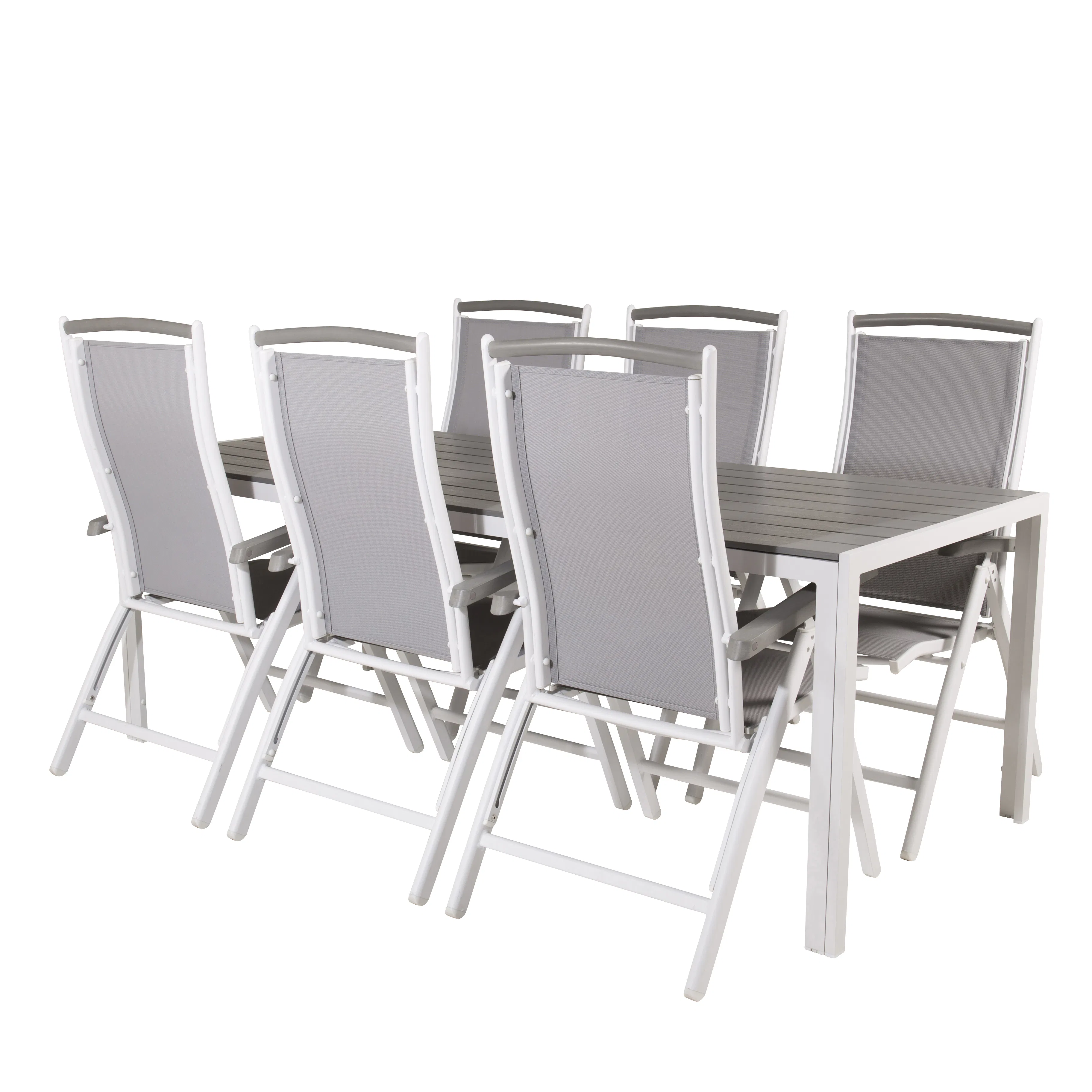 Matgrupp Utomhus Venture Home Bront 205 med 6 Aleyna Trädgårdsstolar