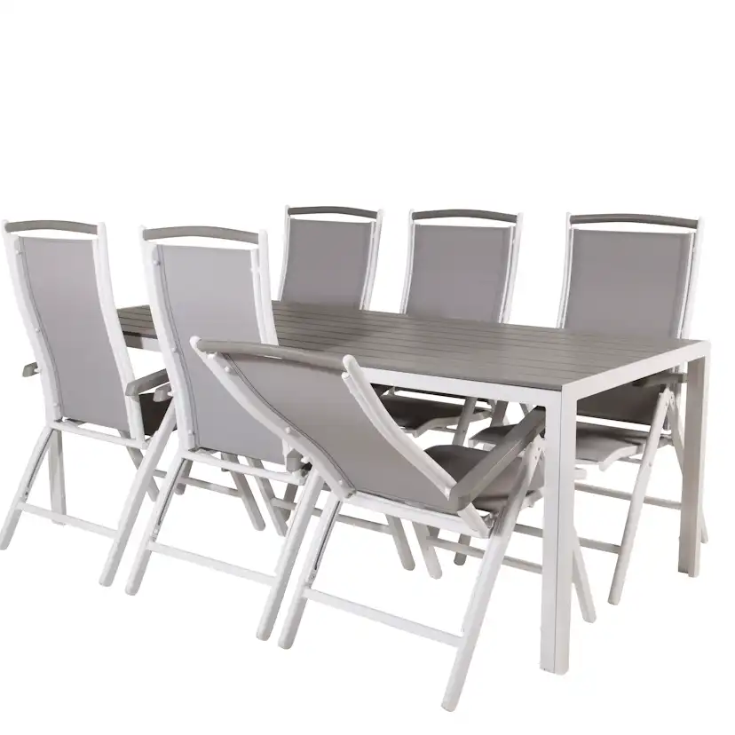 Matgrupp Utomhus Venture Home Bront 205 med 6 Aleyna Trädgårdsstolar