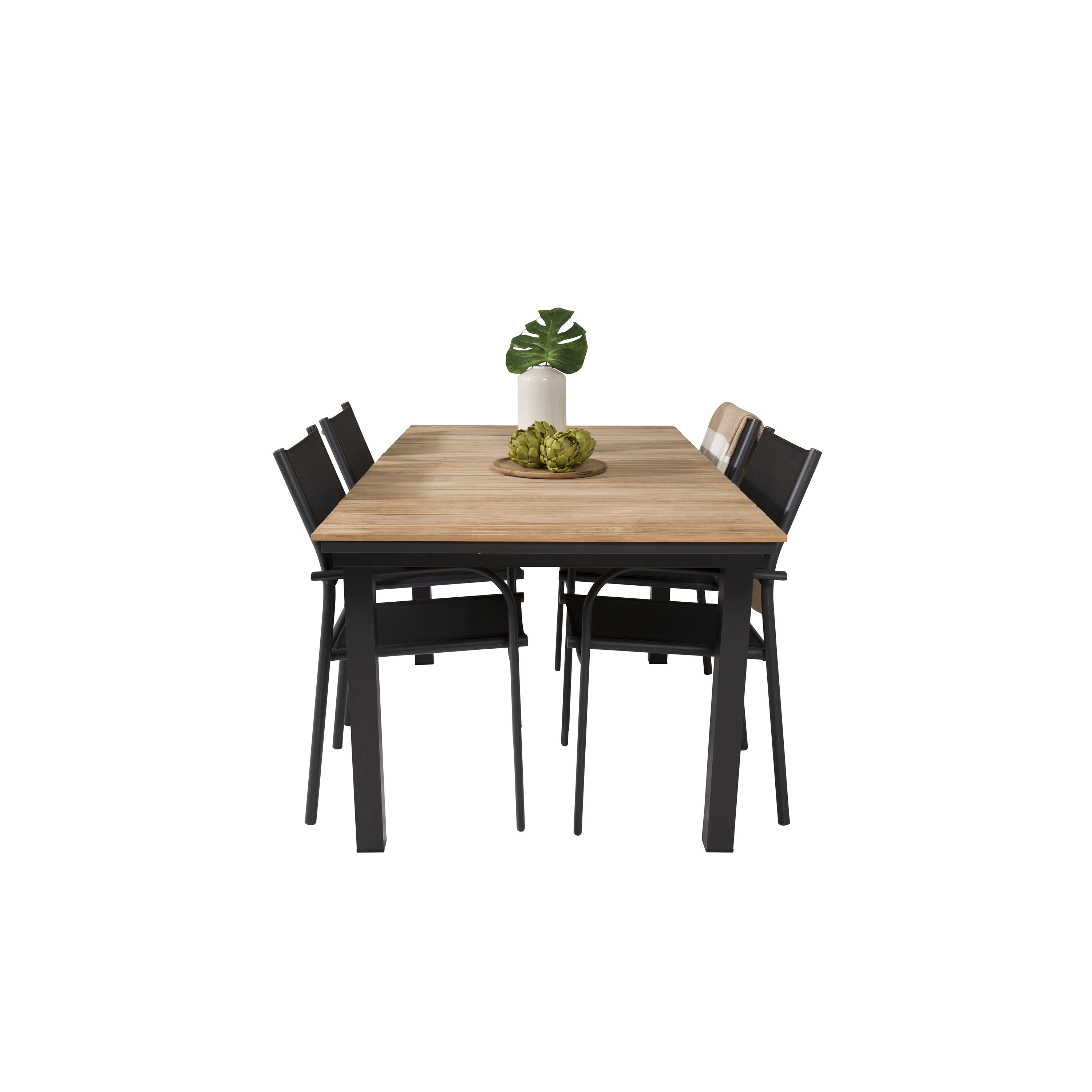 Matgrupp Utomhus Venture Home Meya 160/240 med 4 Siri Trädgårdsstolar