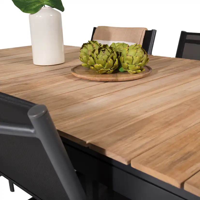 Matgrupp Utomhus Venture Home Meya 160/240 med 4 Siri Trädgårdsstolar