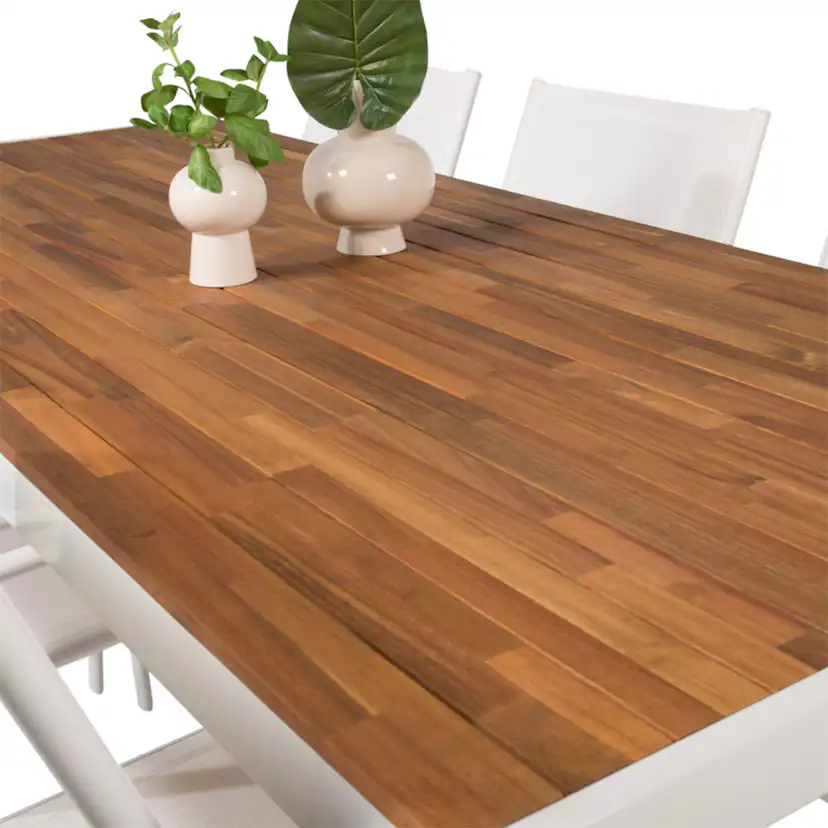 Matgrupp Venture Home Bois med 6 Santorini Stolar