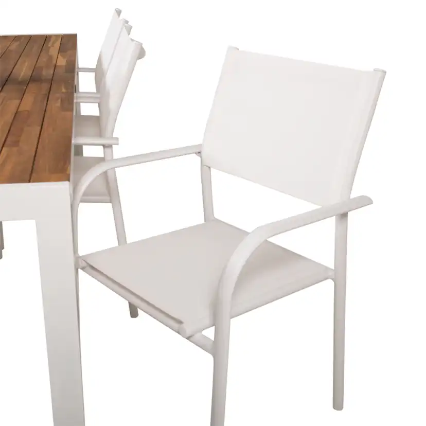 Matgrupp Venture Home Bois med 6 Santorini Stolar