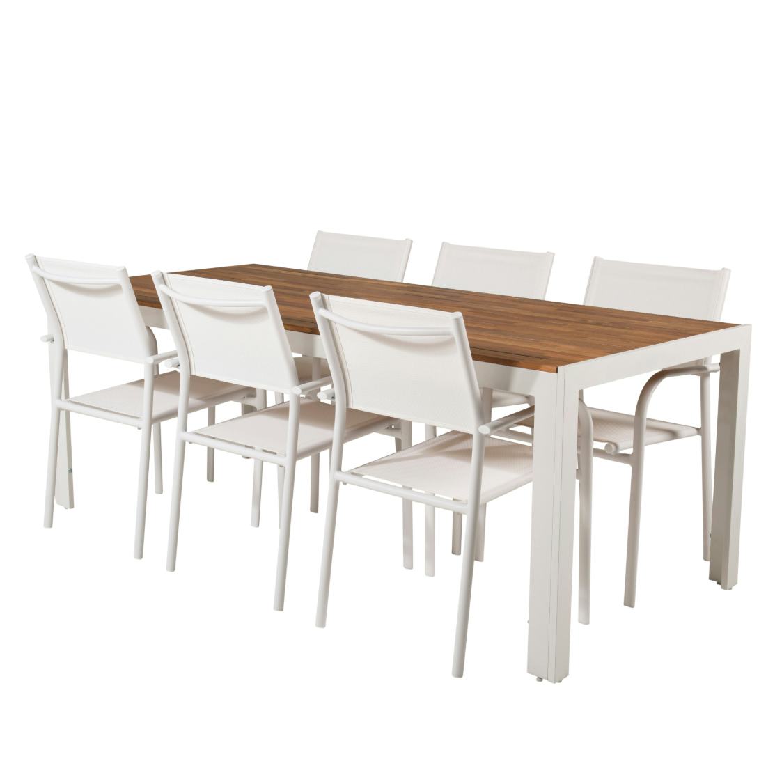 Matgrupp Venture Home Bois med 6 Santorini Stolar