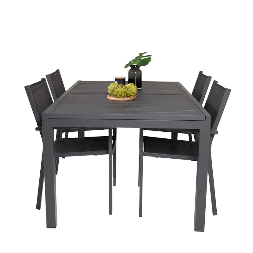 Matgrupp Venture Home Madrid 160/240 med 4 Copacabana Matstolar