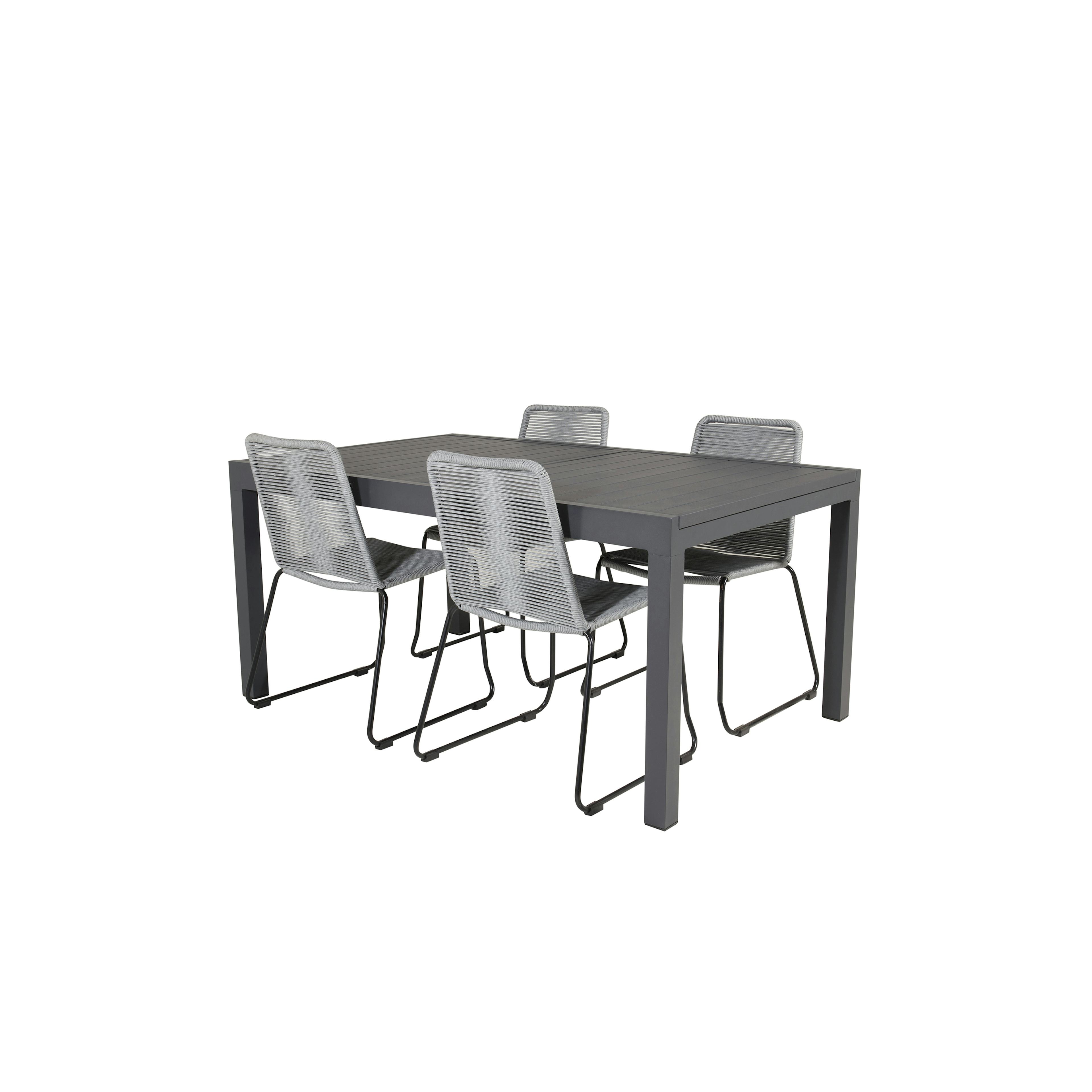 Matgrupp Venture Home Madrid 160/240 med 4 Leon Stolar