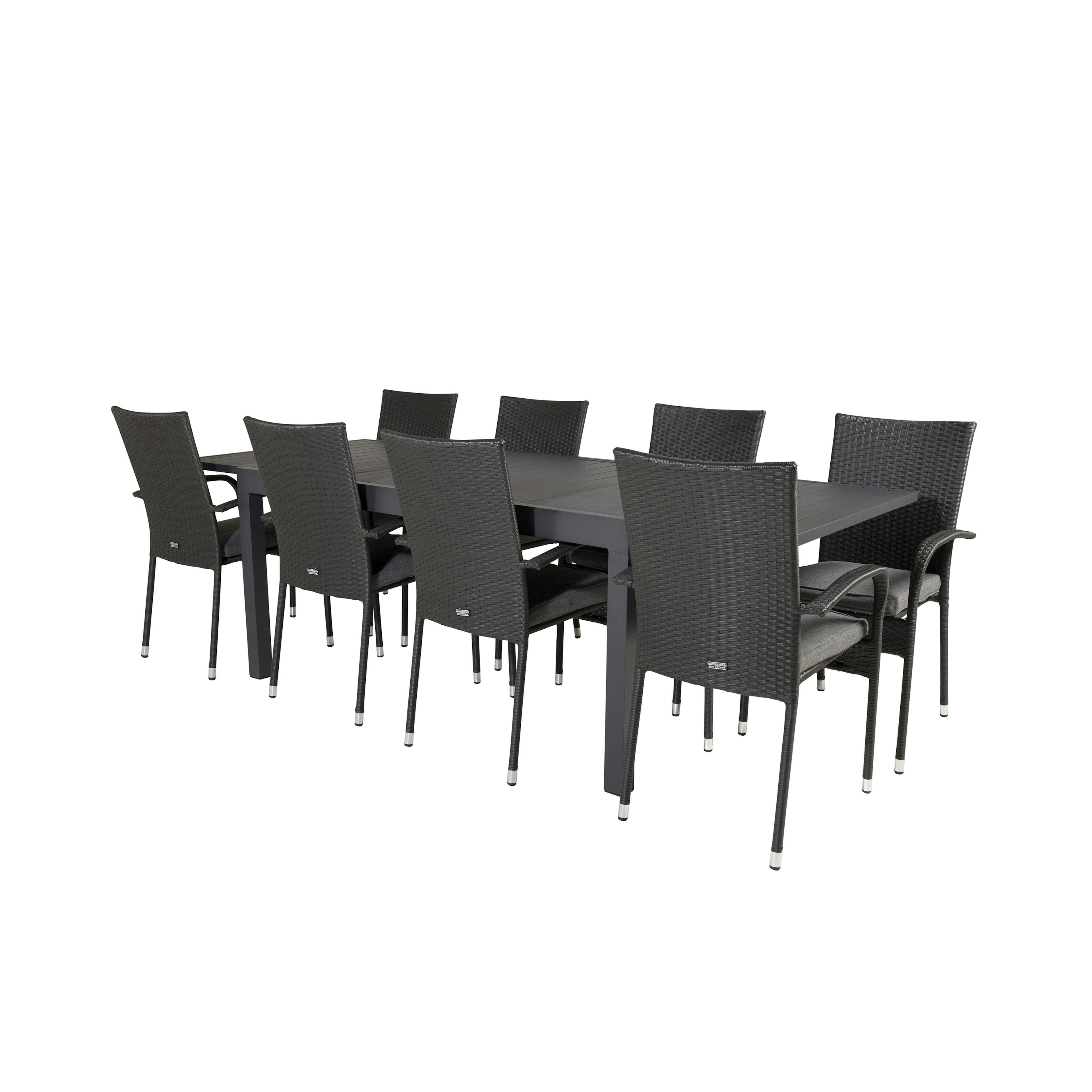 Matgrupp Venture Home Madrid 160/240 med 8 Asta Stolar