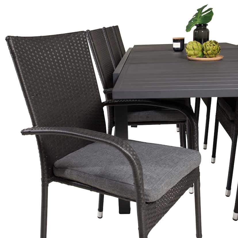 Matgrupp Venture Home Madrid 160/240 med 8 Asta Stolar