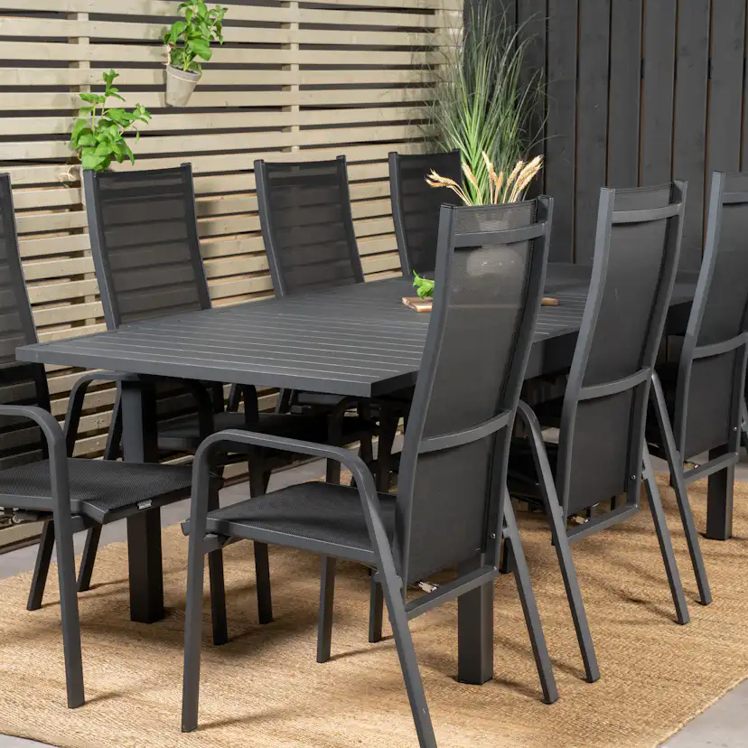 Matgrupp Venture Home Madrid 160/240 med 8 Copacabana Stolar