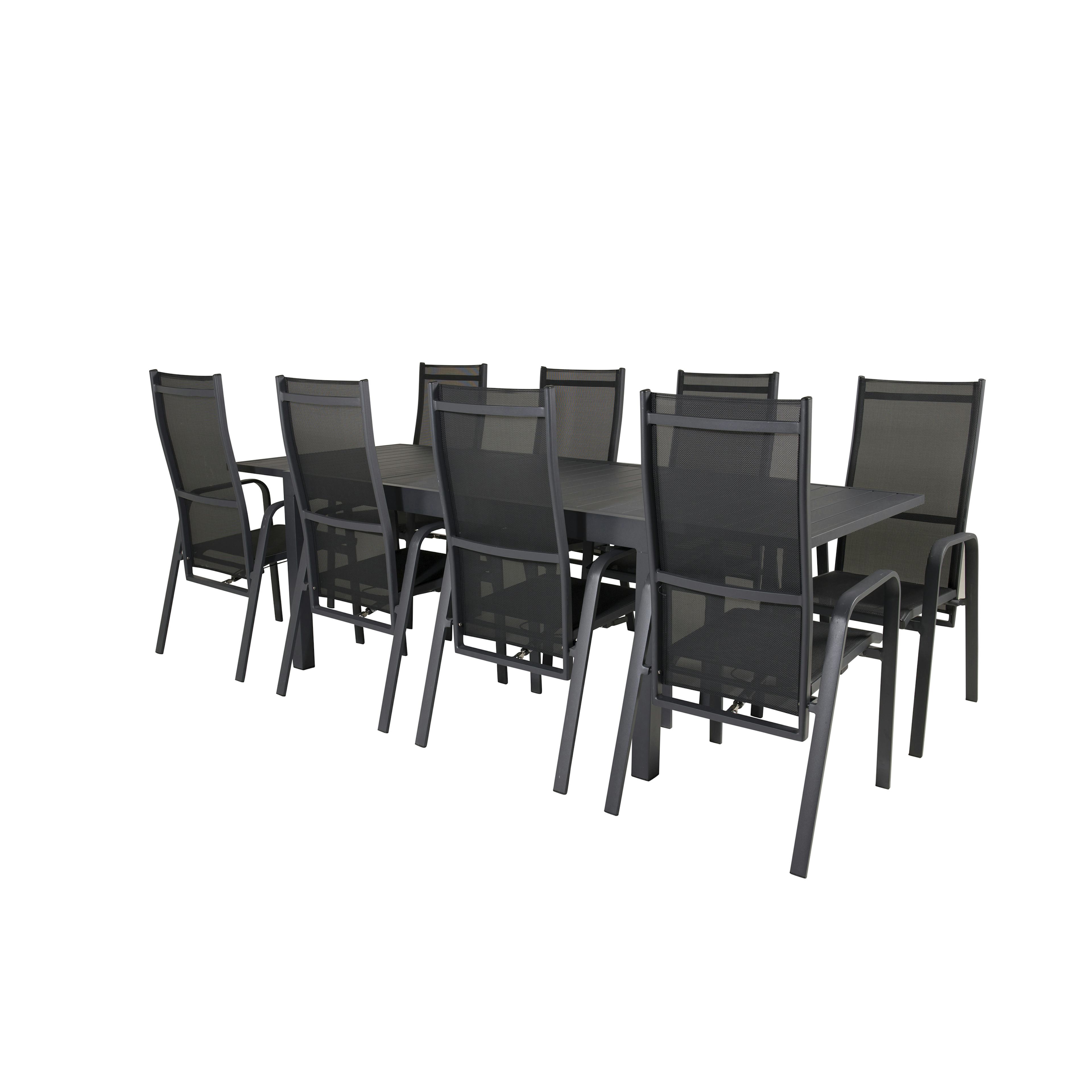 Matgrupp Venture Home Madrid 160/240 med 8 Copacabana Stolar