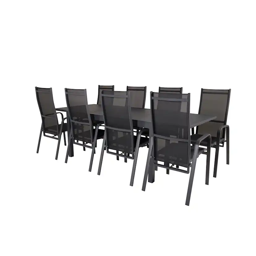 Matgrupp Venture Home Madrid 160/240 med 8 Copacabana Stolar