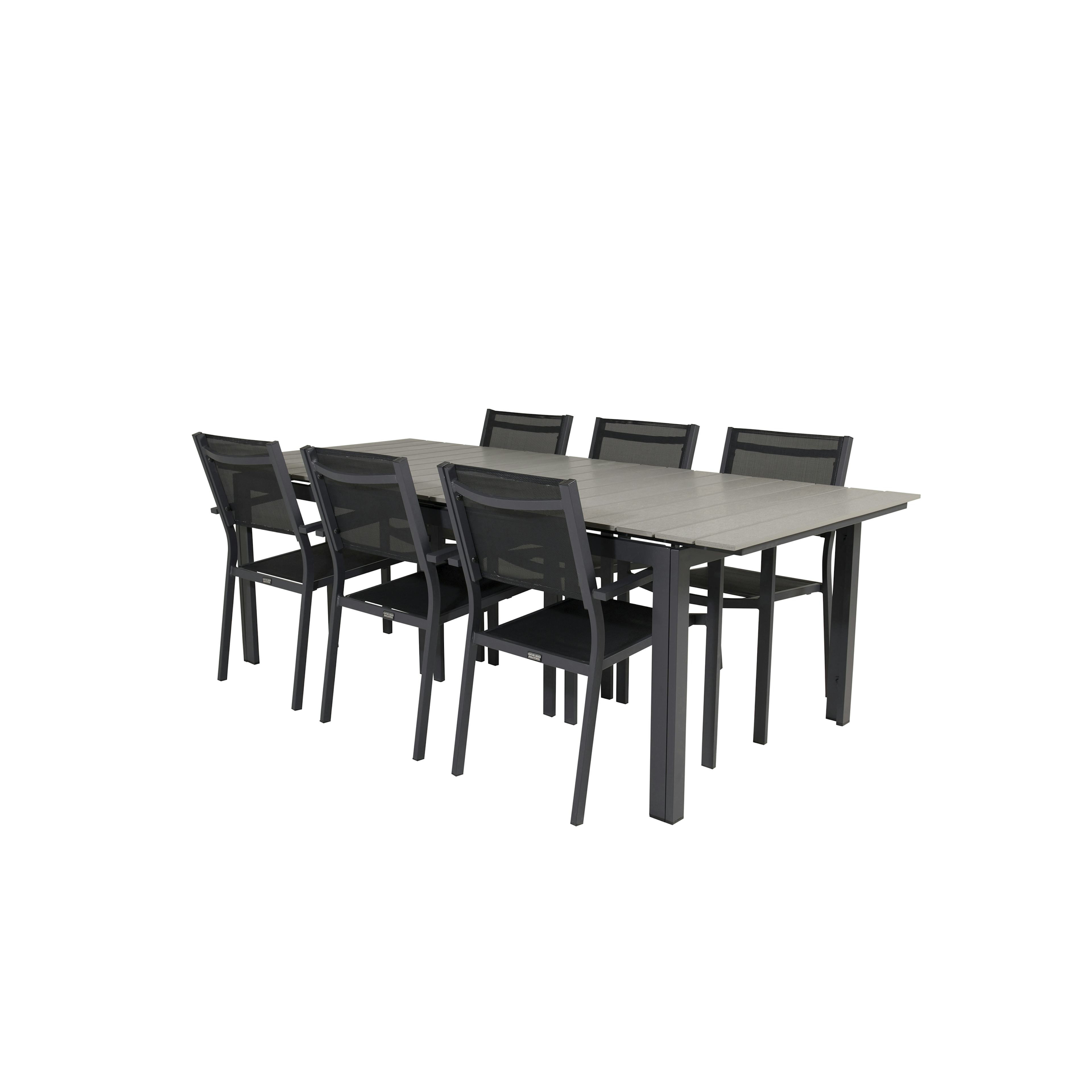 Matgrupp Venture Home Lova 224/324 med 6 Copacabana Karmstolar