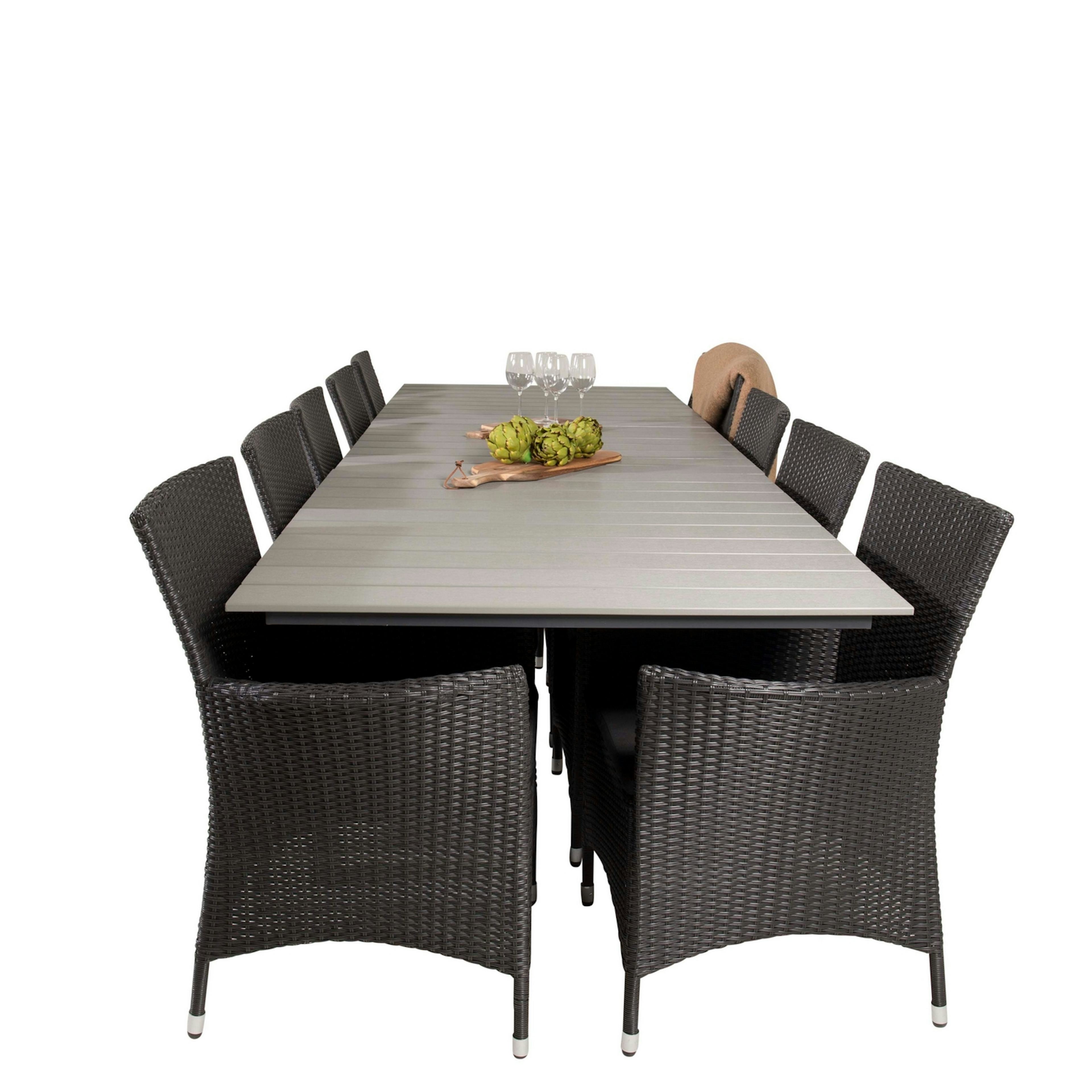 Matgrupp Venture Home Lova 224/324 med 10 Kira Karmstolar