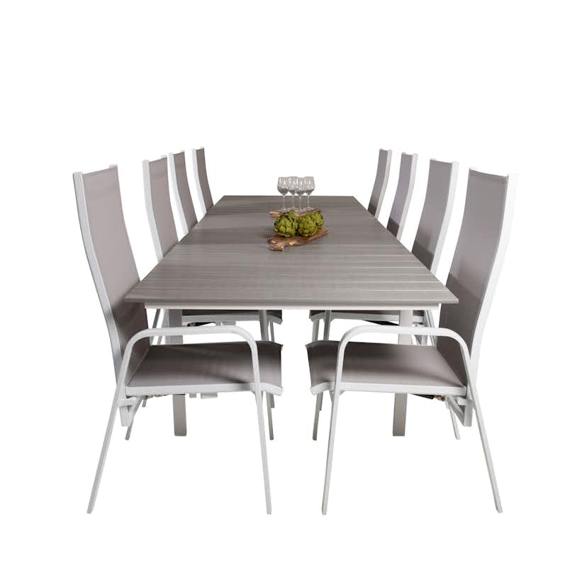 Matgrupp Venture Home Lova 224/324 med 8 Copacabana Stolar